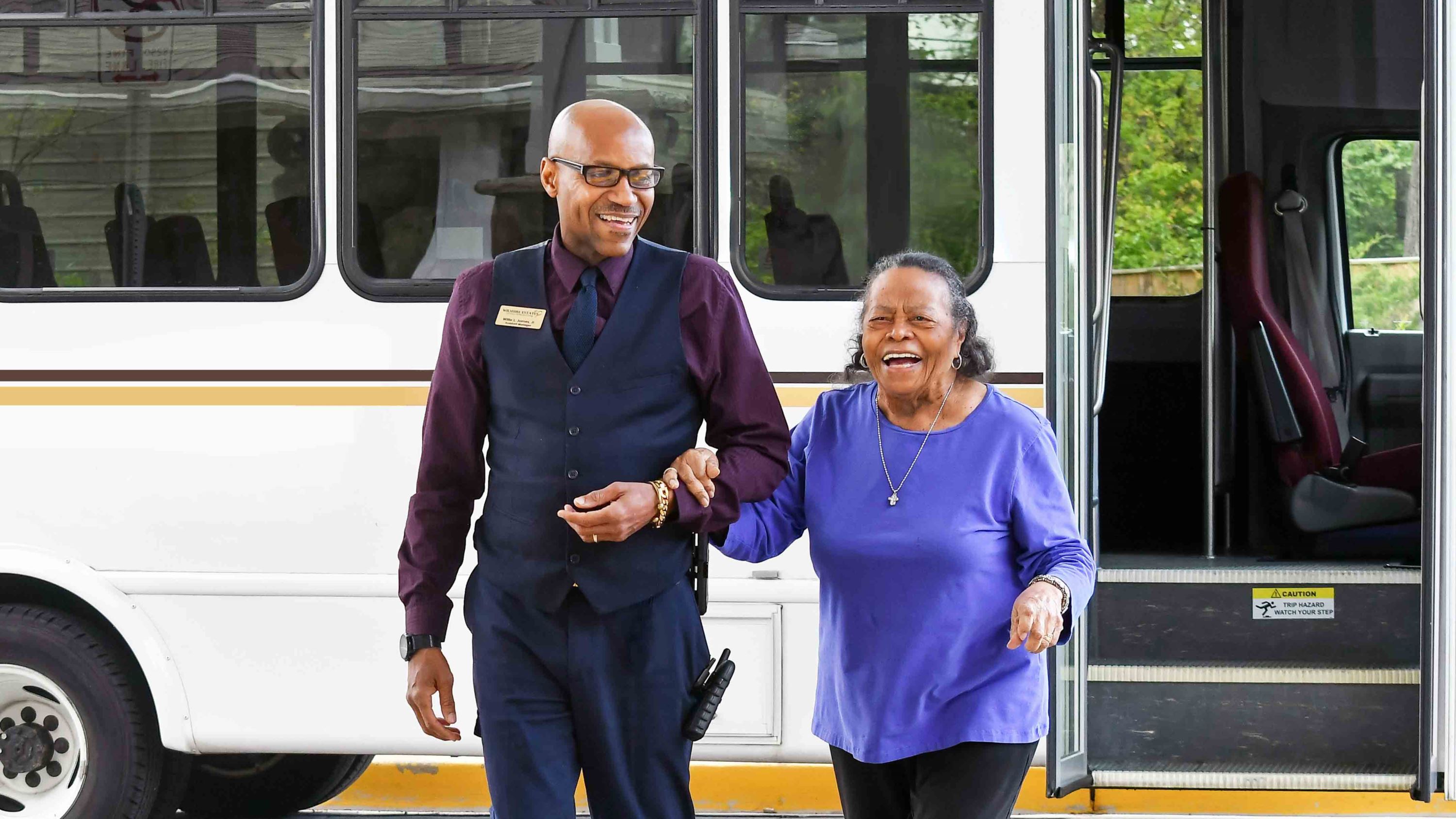 Belmont Gardens-Man-and-Woman-Bus