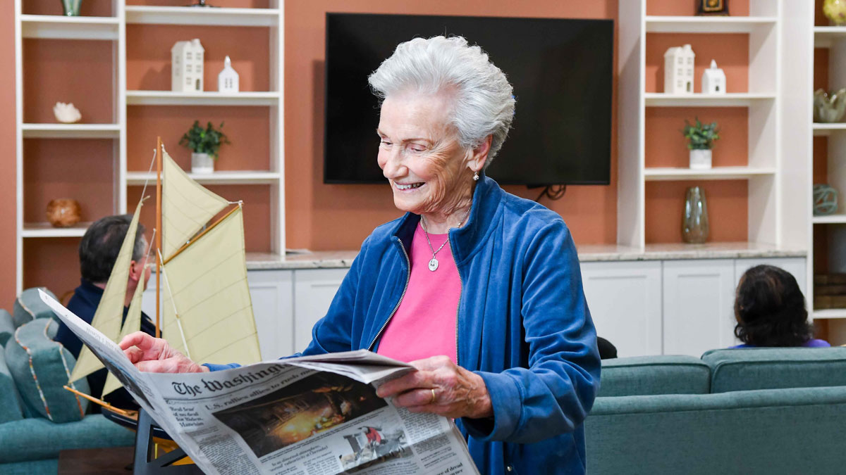 Belmont Gardens woman newspaper